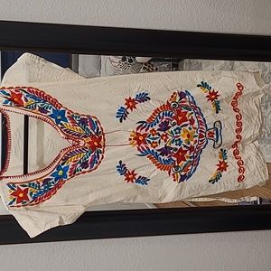Embroidered Mexican Dress